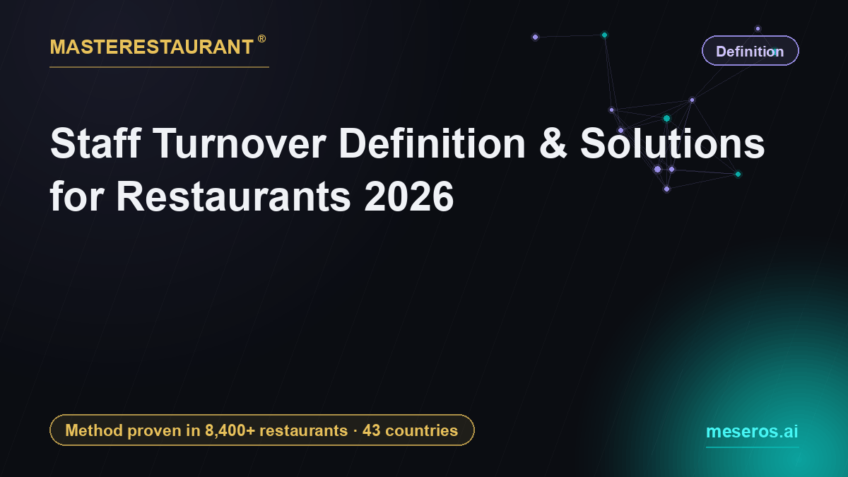 Staff Turnover Definition & Solutions for Restaurants 2026 — Masterestaurant