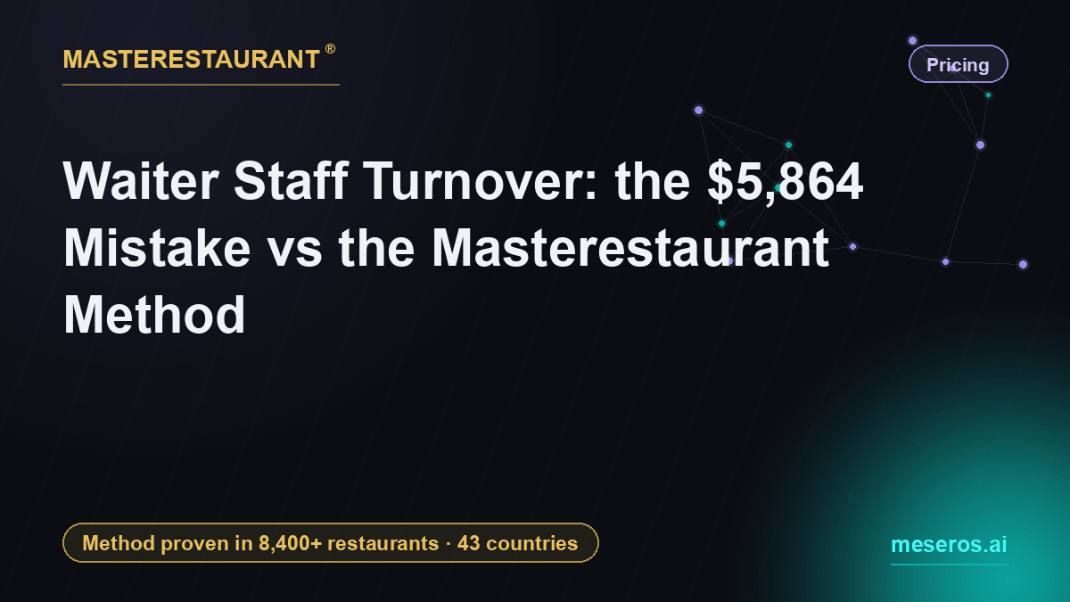 Waiter Staff Turnover: the $5,864 Mistake vs the Masterestaurant Method — Masterestaurant