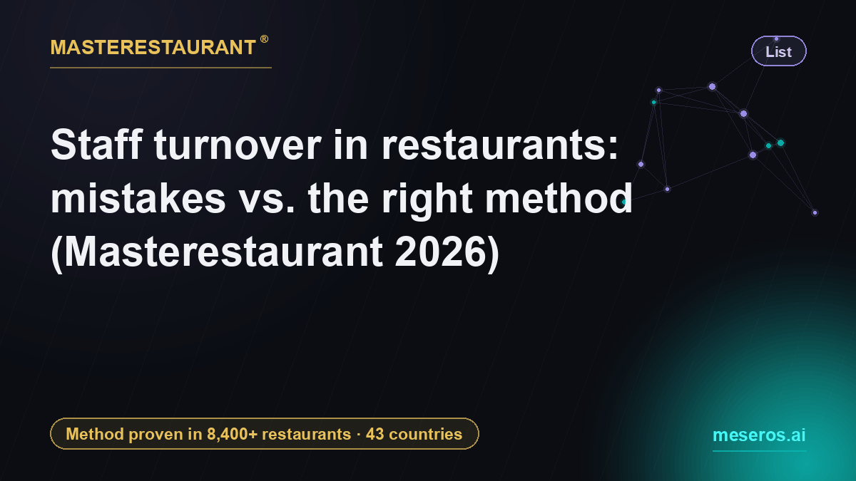 Staff turnover in restaurants: mistakes vs. the right method (Masterestaurant 2026) — Masterestaurant