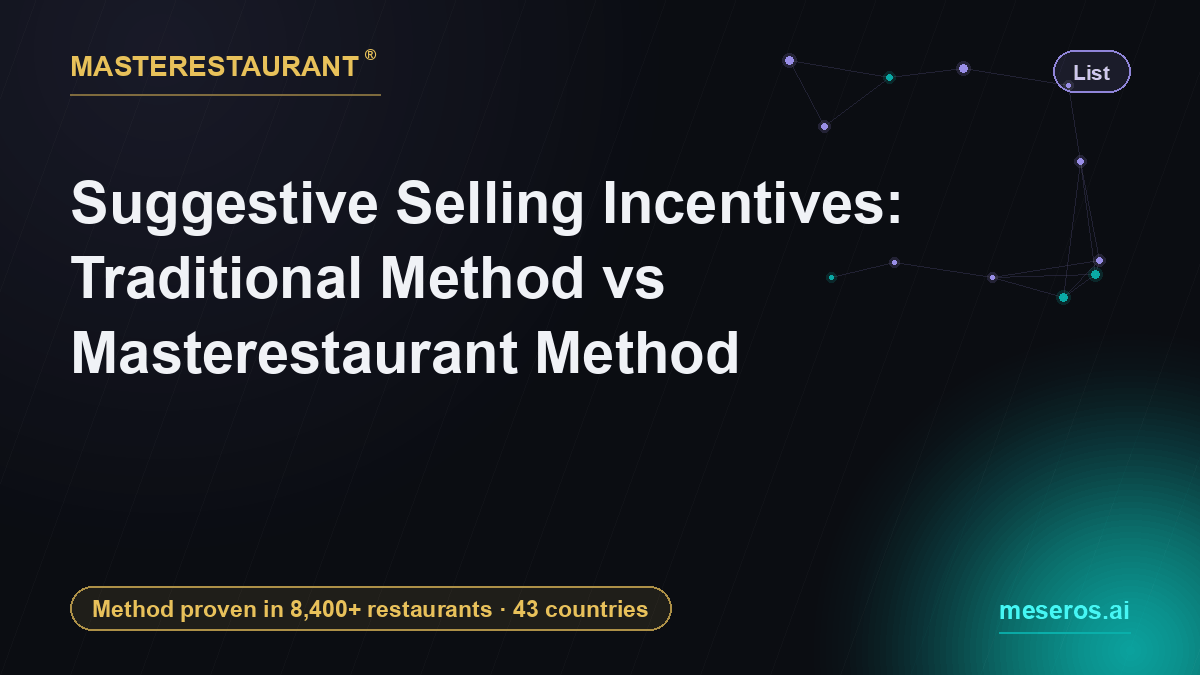Suggestive Selling Incentives: Traditional Method vs Masterestaurant Method — Masterestaurant