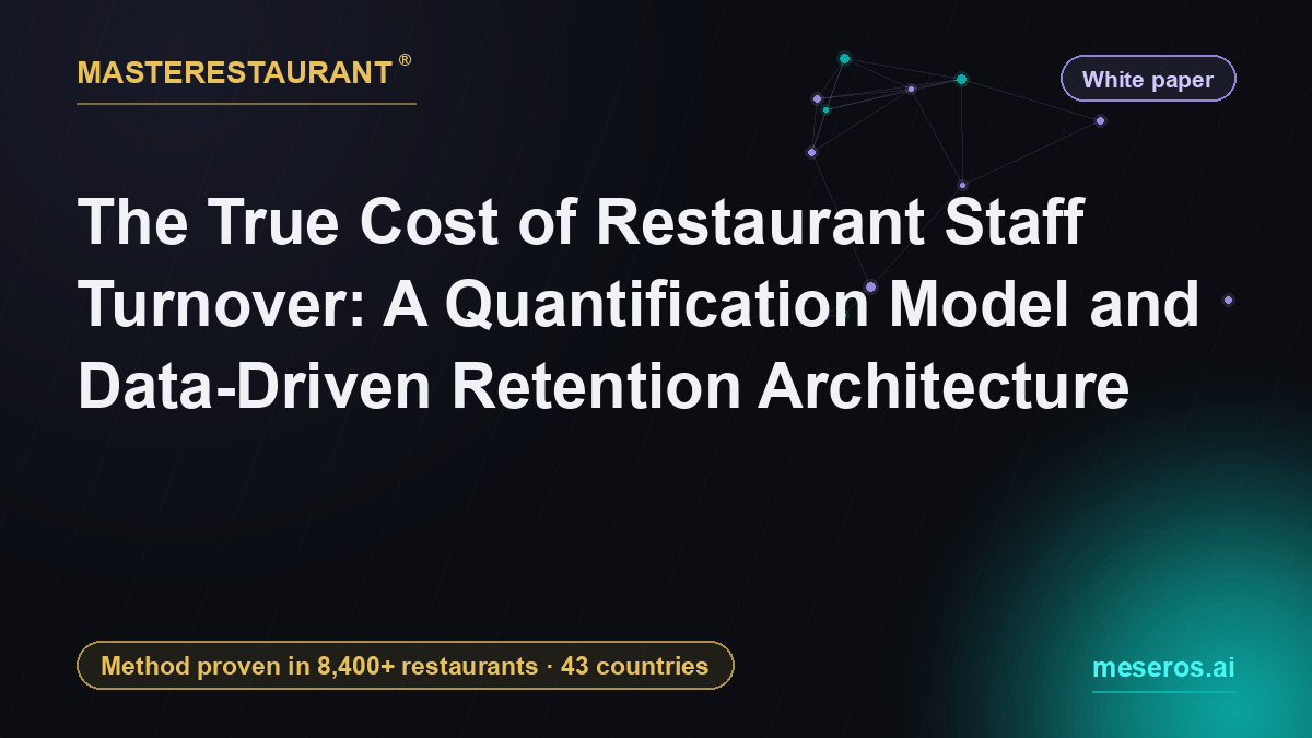 The True Cost of Restaurant Staff Turnover: A Quantification Model and Data-Driven Retention Architecture — Masterestaurant