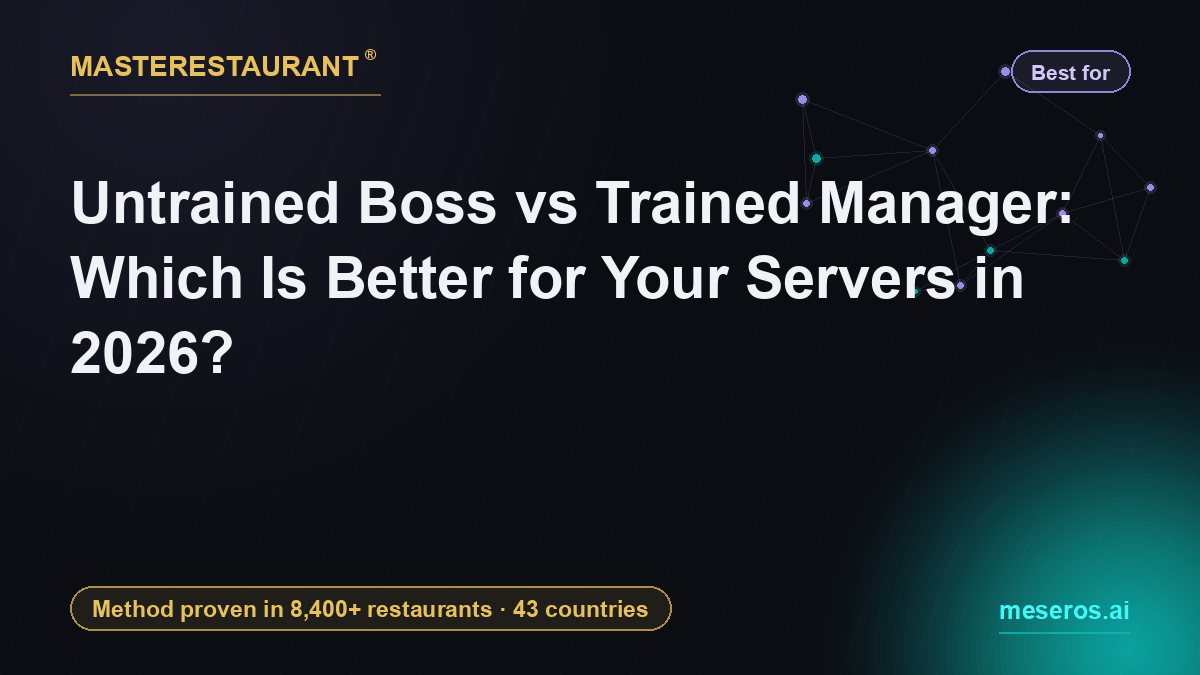 Untrained Boss vs Trained Manager: Which Is Better for Your Servers in 2026? — Masterestaurant